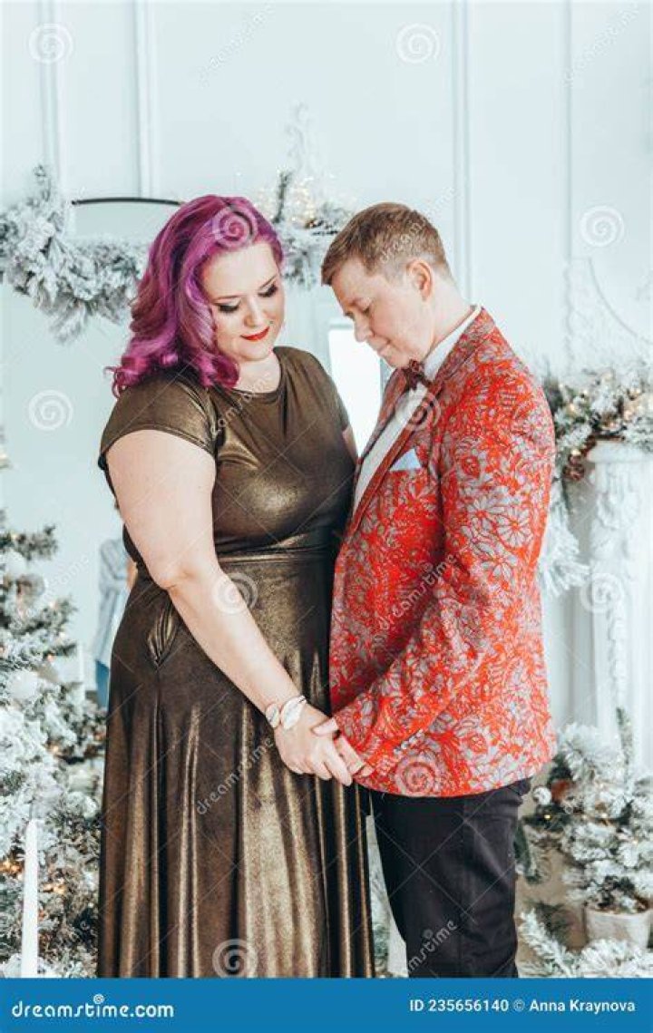 LGBTQ couple celebrating Christmas or New Year